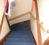バリアフリー工事-階段手摺り取り付け工事