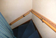バリアフリー工事-階段手摺り取り付け工事